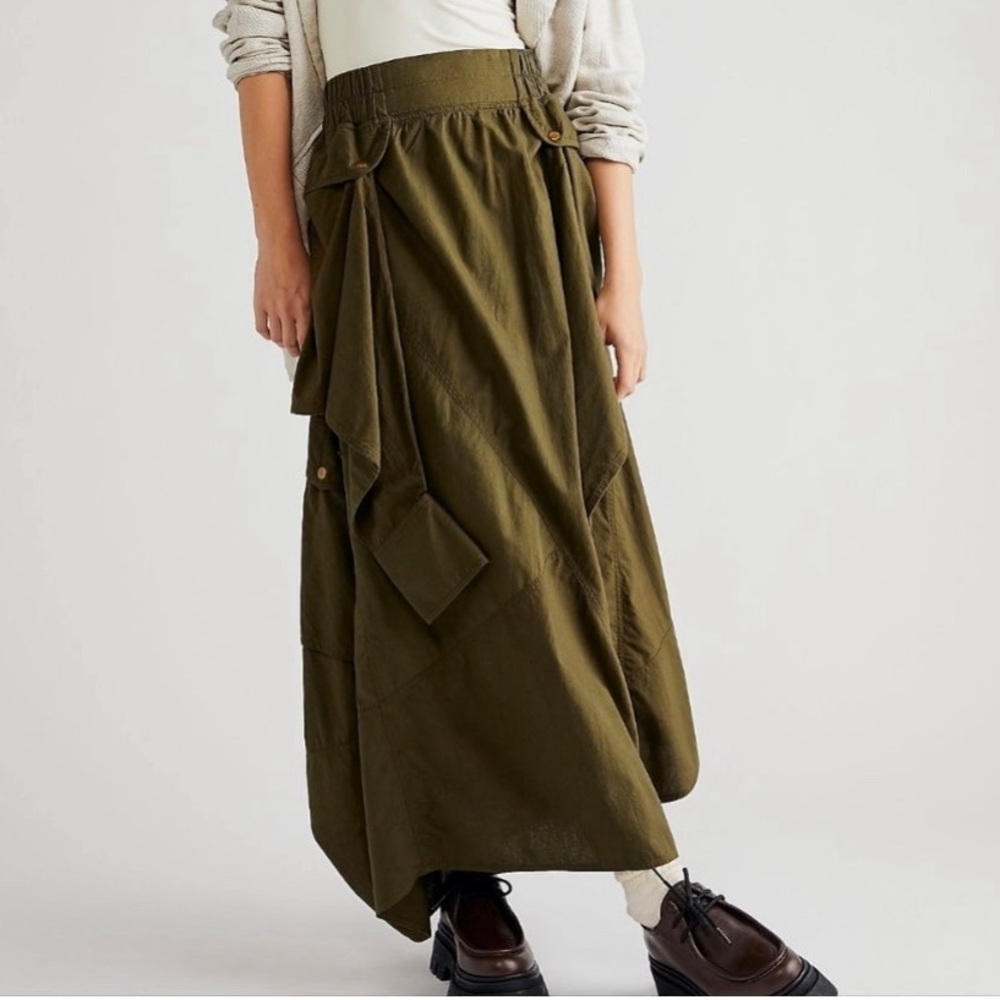 NWT FREE PEOPLE by NICHOLAS K. SK-063 FATIGUE SKIRT Army. S/Medium. Makeoffer